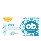 Tampoane OB ProComfort Normal, 16 bucăți, Tehnologie Dynamic Fit, Inserție ușoară SilkTouch