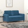 VidaXL Canapea cu 2 locuri, albastru, 120 cm, catifea 359441
