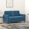 vidaXL Canapea cu 2 locuri, albastru, 120 cm, catifea 359441