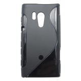 Husa silicon S-line neagra pentru Sony Xperia Acro HD IS12S (Hayate)
