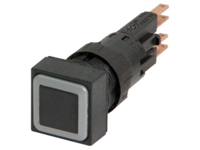 Comutator apăsare 16mm negru