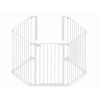 Tarc Siguranta Copii Noma, 5 Panouri, Modular, Metal Alb, 79-315cm, Poarta, Fixare Perete, &lt;2ani
