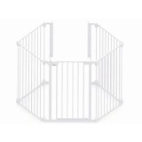 Tarc Siguranta Copii Noma, 5 Panouri, Modular, Metal Alb, 79-315cm, Poarta, Fixare Perete, &lt;2ani