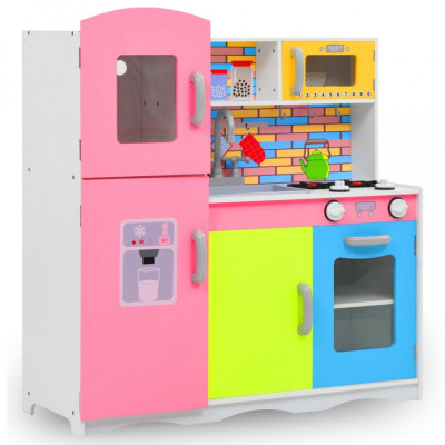 Bucătărie de jucărie pentru copii, multicolor, 80x30x85 cm, MDF foto