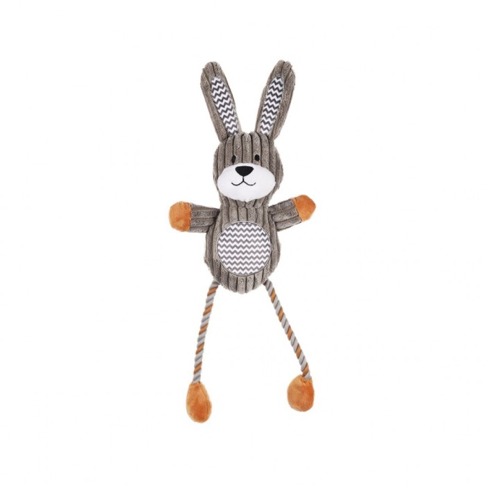JUCARIE PENTRU CAINI FLAMINGO GOMMY IEPURE CU FRANGHII 46CM