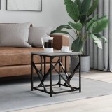 Măsuță Cafea vidaXL Gri Sonoma 45x45x47.5 cm Lemn Compozit Metalică Ajustabilă