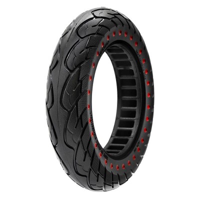 Cauciuc plin, pentru trotineta electrică 10 x 2,125-6.1/B34, negru cu puncte roșii | Motorevolution foto