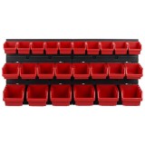 Panou depozitare atelier Kistenberg Orderline, set 26 piese, 2 panouri, 24 cutii organizatoare, KOR2-S411, 35784
