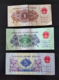 Lot 3 bancnote China - 1, 2 Jiao 1962 si 5 Jiao 1972