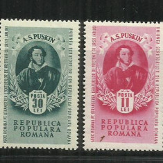 ROMANIA 1949 - A.S.PUSKIN, MNH - LP 254