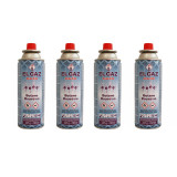 Set 4 rezerve spray gaz pentru arzator camping Nurgaz, 410 ml