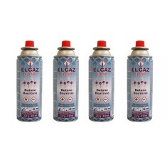 Set 4 rezerve spray gaz pentru arzator camping Nurgaz, 410 ml