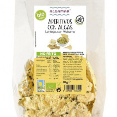 Chips de Linte cu Alge Wakame Bio 30 grame Algamar