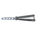 Cumpara ieftin Briceag fluture antrenament DEPOX&reg;, otel inoxidabil, Bullet Blade, 22 cm, argintiu