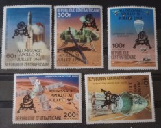 Republica Centrafricana 1979 cosmos, spatiu nave spațiale Apollo XI serie serie 5v nestampilat foto