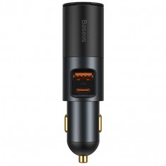 Incarcator auto, Baseus, USB C, 120 W, Gri inchis