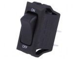 Rocker SPST 2 ON-OFF 16A/250VAC Negru-Verde Fără