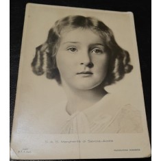 Fotografie tip carte postala, necirculata, S.A.S. Margherita di Savoia-Aosta