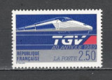 Franta.1989 Inaugurarea trenului de mare viteza TGV Paris-Nantes XF.561, Nestampilat