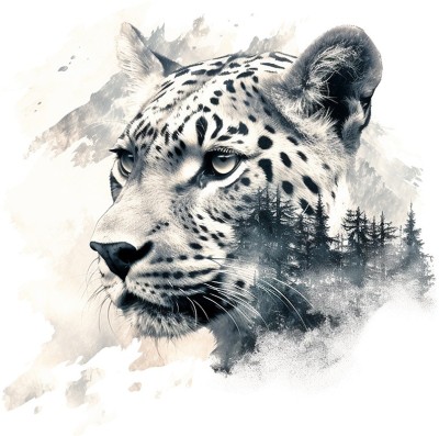 Sticker decorativ, Jaguar, Negru, 60 cm, 1307STK-9 foto