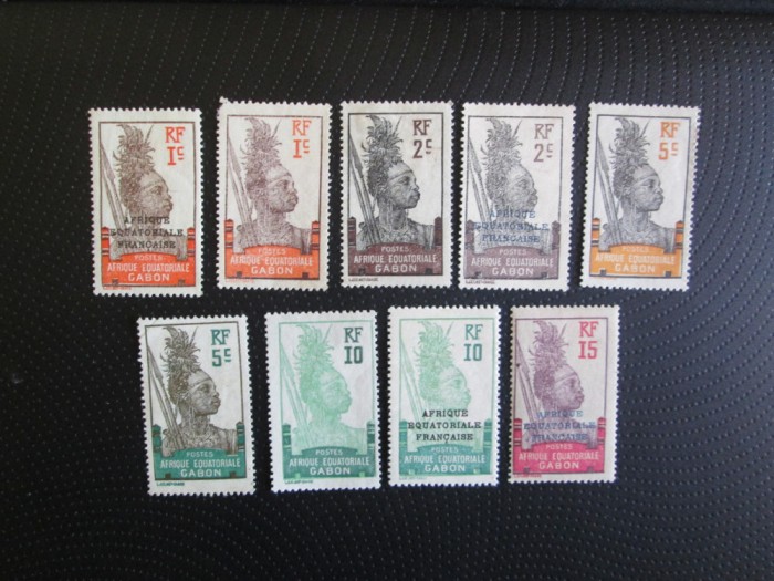 FRANTA COLONIE GABON=MNH/MH=10