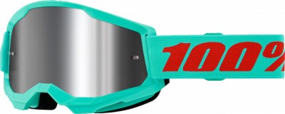 Ochelari cross/atv 100% Strata 2 Maupiti, lentila oglinda, culoare rama cyan Cod Produs: MX_NEW 26013497PE foto