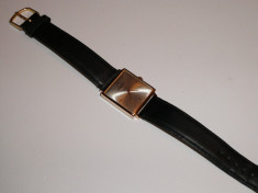 CEAS AUR 18K - LONGINES - Cal. 19.4 - Square Case - Servisat - Vintage - Unisex! foto