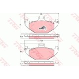 Set placute frana Trw GDB1353, parte montare : Punte spate