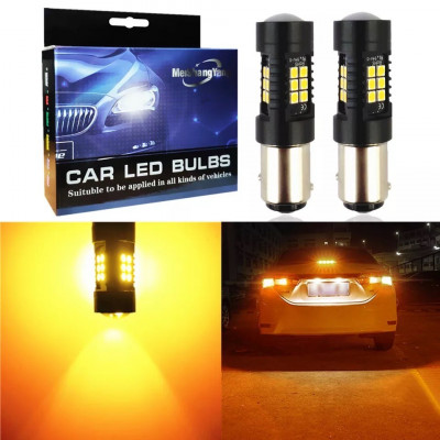 Bec Led P21W galben pentru semnalizare, canbus , model X-Treme Power foto