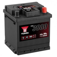 Baterie Yuasa 12V 42AH/390A YBX3000 SMF (R+ Standard) 175x175x190 B13 (pornire)