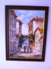 "Citadina" ulei/panza, realizat in relief, autentic, de Ilie Ionascu, tablou de exceptie, Peisaje, Altul