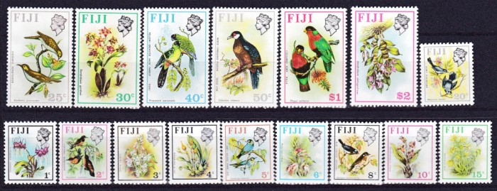 DB1 Fauna Pasari 1971 Fiji 16 v. MNH