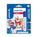 Set markere cu vopsea Pilot Pintor Clasic M diverse culori 1.4mm Set mix 6 culori Pilot Pintor Clasic M