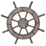 Roata decorativa din MDF 44cm model carma marinar maro Zilan ZTS8038