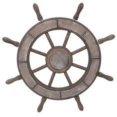 Roata decorativa din MDF 44cm model carma marinar maro Zilan ZTS8038 foto
