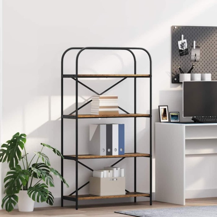 vidaXL Raft pentru cărți Lemn vechi 80 x 30 x 146 cm Lemn compozit