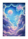 Cumpara ieftin Sticker decorativ, Luna, Albastru, 85 cm, 6227ST, Oem