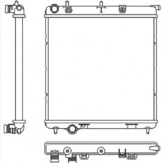 Radiator racire motor Citroen C2 (Jm), C3 1 (Fc), C3 Ii, C3 Pluriel (Hb), C4 Cactus, Ds3; Peugeot 1007 (Km), 2008, 207 (Wa, Wc), 208