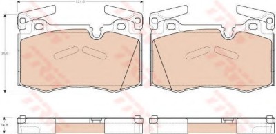 Set placute frana,frana disc MINI MINI (R56) (2006 - 2013) TRW GDB1948 foto