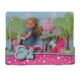 Cumpara ieftin Papusa Evi la plimbare cu bicicleta, in rochita