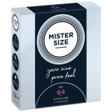 Prezervative - Mister Size Prezervative de Marimea Perfecta Latime 64 mm pentru Placere si Siguranta 3 bucati, My Size