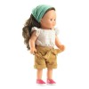 Papusa Djeco Josephine 32cm, Par Castaniu, Ochi Mobili, +3 Ani, Vinil, Set Haine incluse