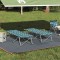 vidaXL Pat pliabil pentru camping 2 pcs model frunze 62 x 194 x 42 cm 42003127