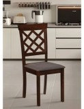Scaun de living si bucatarie din lemn masiv Vienna, tapiterie stofa, lacuit,120 kg, 94x49x40 cm, nuc/maro