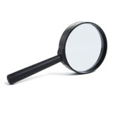 Lupă din plastic, mărire 6x, diametru lentilă 6 cm, negru, CMCLASS