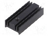 Radiator extrudat, aluminiu, 25.4mm x 12mm, neagra, STONECOLD - HS-112-25-PIN foto