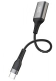 Cablu transfer date OTG XO NB201 USB-A - USB-C 15cm, Negru