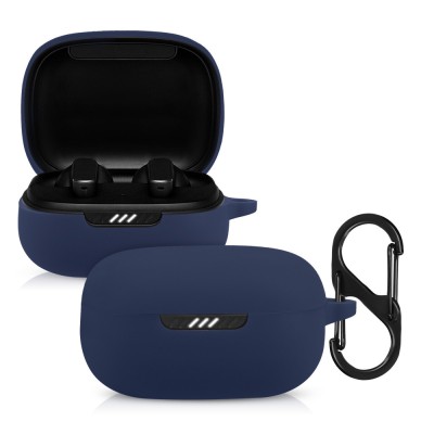 Husa pentru casti JBL Live Pro Plus, Kwmobile, Albastru, Silicon, 54206.17 foto