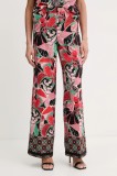 Morgan pantaloni culoarea negru, drept, high waist, POY.F