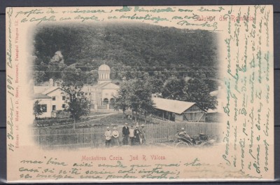 SALUTARI DIN ROMANIA OLTENIA VALCEA MANASTIREA COZIA CLASICA CIRCULATA 1901 UPU foto